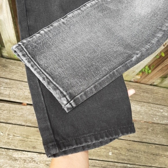 Blue Savvy Jeans Straight Leg Mom Fit 2 tones denim Black Grey Size 7/28 - Picture 6 of 13